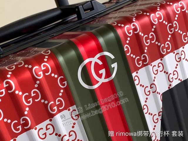 Rimowa拉杆箱 66661 Rimowa X Gucci聯名 日默瓦拉箱 行李箱 大M鋁鎂合金拉杆箱xzx1102